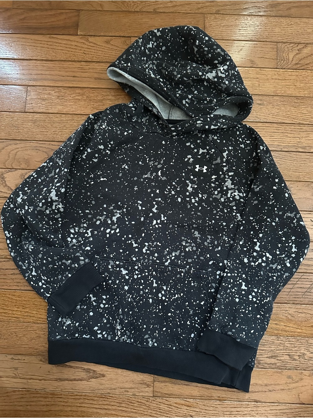 Under Armour Black/White Speckled kids Hoodie Sweater size S